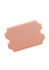 3D Rendering of Event Ticket Isolated on Transparent Background