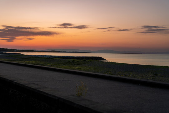 sunset on the beach