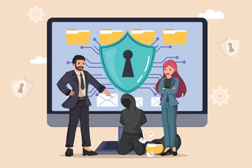 Detecting and Confronting Cybercrime: Business Professionals Observing a Hacker Attempting Data Theft from a Secure Computer System.