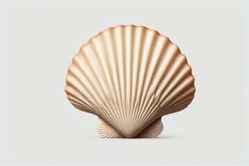 Scallops shell isolated on transparent background
