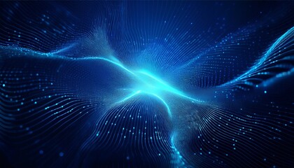 dark blue and glow particle abstract background