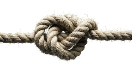 Isolated Macro Shot of Nautical Rope Knot String Fiber Texture