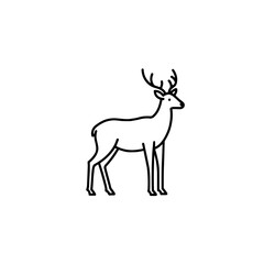 Obraz premium Wildlife icon featuring a deer standing representing nature