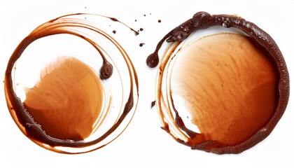 coffee chocolate liquid stains isolated on white background royalty high quality free stock image of tea stains spill round coffee stain isolated cafe splash fleck drink slushy mud