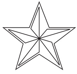 Cute cartoon hand drawn vector star icon outline.