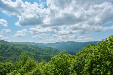 Obraz premium 毛無峠から望む山々と空 / Mountains and Sky from Kenashi Pass