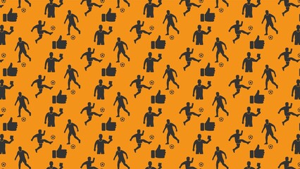 Vector seamless football, soccer pattern design