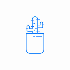 plant cactus icon sign vector