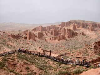 The Tianshan Tuomuer Grand Canyon, also known as the Kuerdulek Grand Canyon, is located in Wensu...