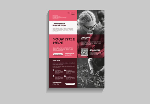 White And Red Nonprofit Awareness Campaign Community Flyer Template