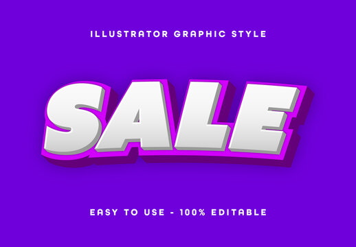 Purple And White sale week deal banner text effect