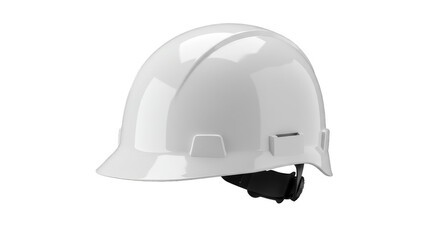 Isolated PNG of White Hard Hat Safety Equipment on Transparent Background