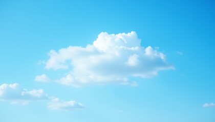 A large white cloud in a blue sky