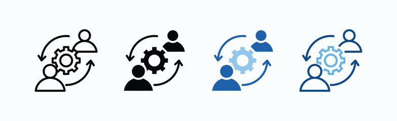 Relationship Icon Sheet Multiple Style Collection Isolated Vector