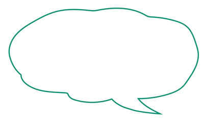 シンプルな吹き出し　緑色