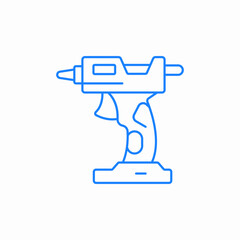cordless glue gun icon sign vector