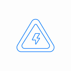 danger lightning triangle icon sign vector