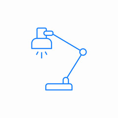desk study lamp icon sign vector