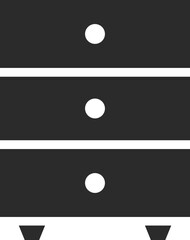 locker wooden furniture icon in dark grey and clear background, editable vector illustration