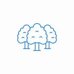 forest trees nature icon sign vector