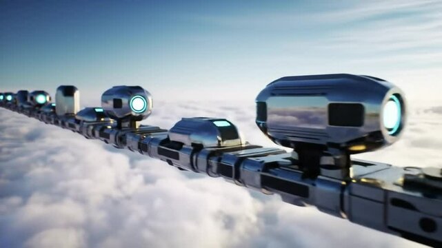 Floating assembly line with no end or start