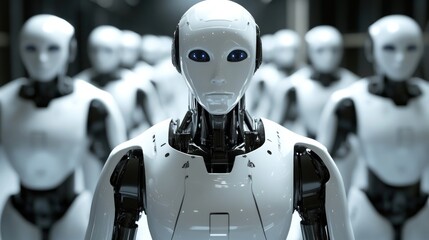 Fototapeta premium Futuristic robot army