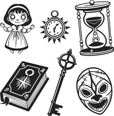 set of antique clocks