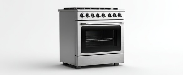 Obraz premium The modern stainless steel oven enhancing contemporary kitchen aesthetics.