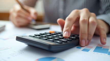 businessman working with calculator
