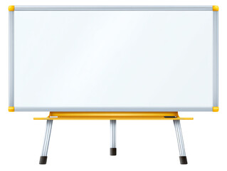 Blank Whiteboard on Easel Stand Ready for Presentation or Meeting Notes