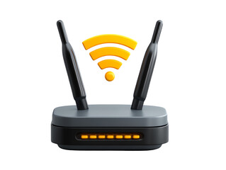 Wireless Router with Strong Wifi Signal 3D Render of Home Network Device