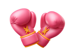 Pair of Pink Boxing Gloves Ready for a Fight Sport Competition