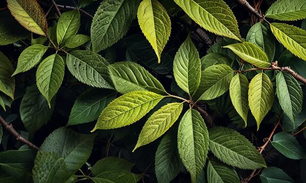 green leaves background