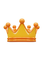 Illustration 3D Gold Crown Symbolizing Royal Luxury Power Nobility