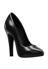 Illustration Black High Heel Shoe Fashion Accessory on Transparent Background