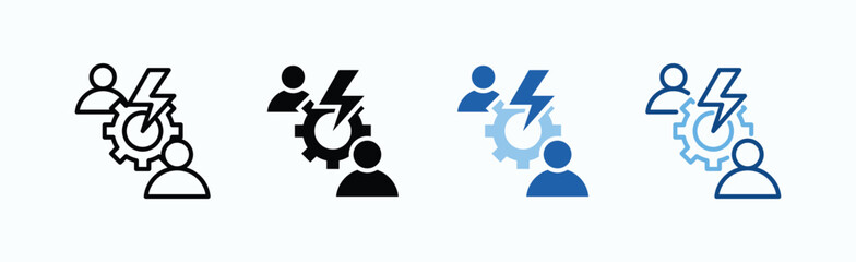 Conflict Resolution Icon Sheet Multiple Style Collection Isolated Vector