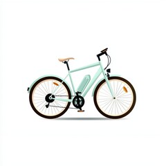 Fototapeta premium Stylish mint green bicycle with elegant design for cycling lovers.