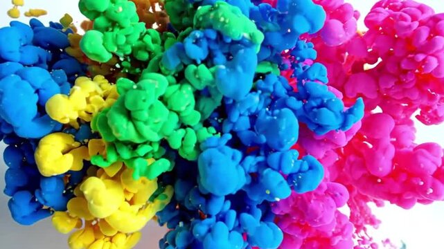 A Video Animation Colorful powder explotion
