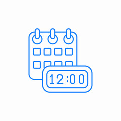 calendar time schedule icon sign vector
