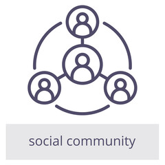Social Community Element For Design Graphic