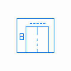 elevator doors icon sign vector