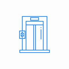 elevator lift arrows up down icon sign vector