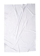 white glued paper isolated on white