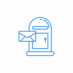 mailbox post letter icon sign vector