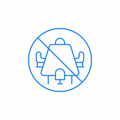 no meeting table icon sign vector