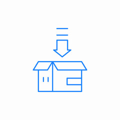 open box download icon sign vector