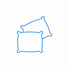 pillows sleep comfort icon sign vector