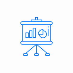 presentation chart analytics icon sign vector