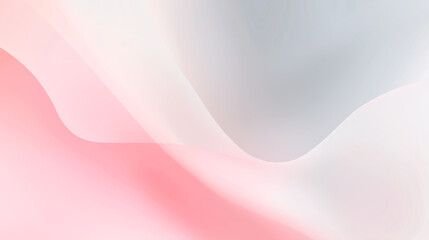 Obraz premium Abstract pastel gradient background with soft pink, white, and gray hues, featuring smooth, flowing curves. Minimalist and elegant, ideal for branding, web design, and aesthetic visuals.