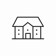 Cottage house residential home icon vector sign